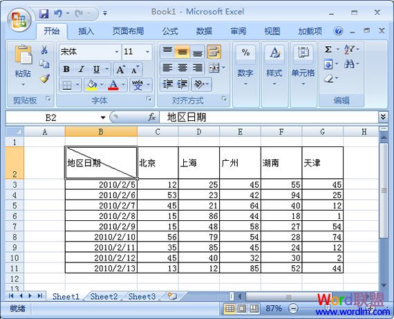 输入地区日期